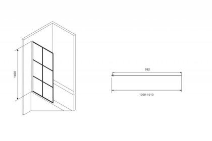 Шторка на ванну ABBER Immer Offen AG72100B