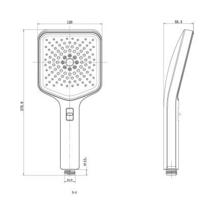 Ручной душ с шлангом Inspire VSHN-3I4HGM, вороненая сталь