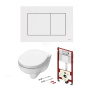 Комплект установки подвесного унитаза: модуль, панель TECEnow белая, унитаз TECE V04