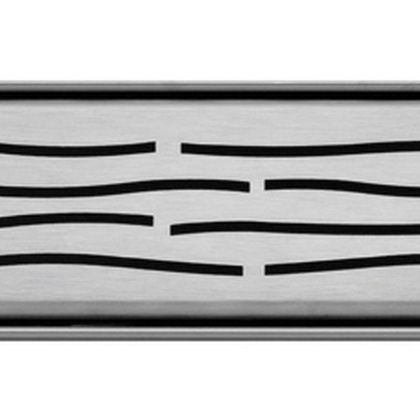 Декоративная решетка TECEdrainline "organic", нержавеющая сталь, сатин, для душевого канала, прямая 700