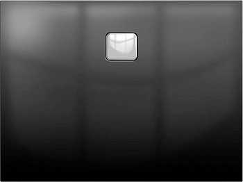 Акриловый душевой поддон Riho Basel 406 120x80 черный глянец, накладка хром DC161600000000S