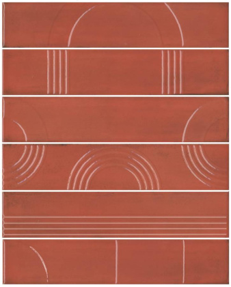 Панно Мажорель красный глянцевый (из 6 частей 6х28,5) 36x28,5x1 Панно Мажорель красный глянцевый (из 6 частей 6х28,5) 36x28,5x1