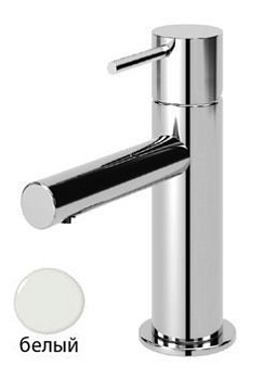 LEAF-LSM1-L-BIO Смеситель для раковины однорычажный, с донным клапаном, исполнение Белый матовый
