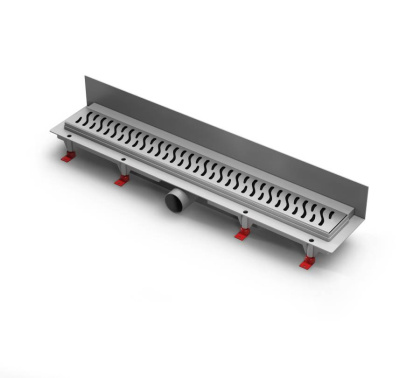 Душевой лоток 75 см Creto Zigzag CRE-750 ZH-P с решеткой, хром