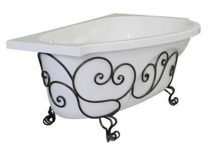 Кованая подставка для ванны "Грация" правая (патина)