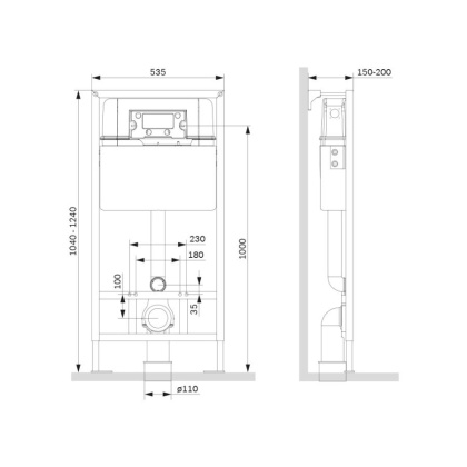 I012707 ProC Инсталляция для подвесного унитаза