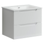 Тумба подвесная SANCOS Norma 2.0 590х450х500, c двумя ящиками оснащенными доводчиками, белый глянец , арт. NR2.060W
