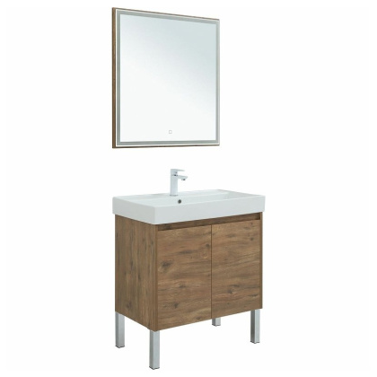 Мебель для ванной Aquanet Nova Lite 75 дуб рустикальный (2 дверцы)