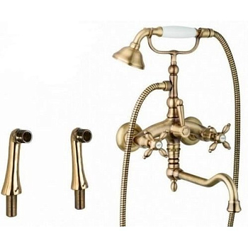 Смеситель ATLANTIS-NOSTALGIA-PBV2-01 Исполнение: Хром, Ручки: Хром  Смеситель ATLANTIS-NOSTALGIA-PBV2-01 Исполнение: Хром, Ручки: Хром