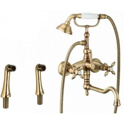 Смеситель ATLANTIS-NOSTALGIA-PBV2-01 Исполнение: Хром, Ручки: Хром  Смеситель ATLANTIS-NOSTALGIA-PBV2-01 Исполнение: Хром, Ручки: Хром