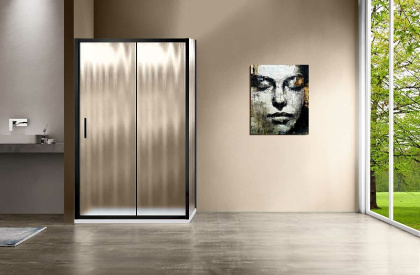 Душевой уголок Garda VSR-1G9012CHB, 1200*900, черный, стекло шиншилла