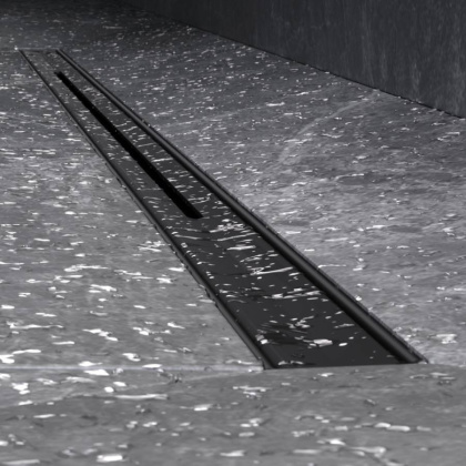 W01SC-S11-100-05BM MasterFlow Трап для душа линейный универс затвор Slim line 100см цвет черн мат