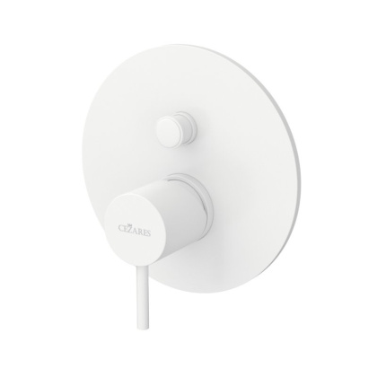 LEAF-VDIM-L-GM Встраиваемый однорычажный смеситель с переключателем на 2 выхода, исполнение Gunmetal PVD