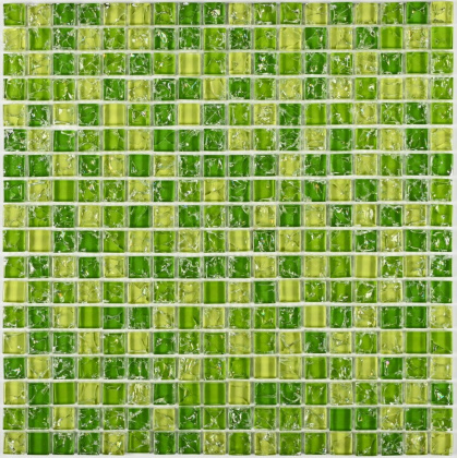 Мозаика стеклянная Strike green (чип 8*15*15) 300*300(11шт.-0.99м2), шт Мозаика стеклянная Strike green (чип 8*15*15) 300*300(11шт.-0.99м2), шт