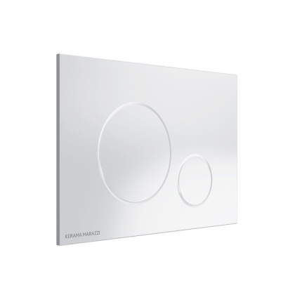 Кнопка управления для скрытых систем инсталляции, белый-глянец (круглая)