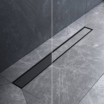 W01SC-U11-070-04BM MasterFlow Трап для душа линейный универс затвор Tile 70см цвет черн мат
