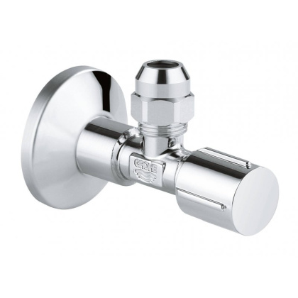 Вентиль угловой GROHE 1/2″-3/8″ для подключения смесителей, хром (22037000) Вентиль угловой GROHE 1/2″-3/8″ для подключения смесителей, хром (22037000)