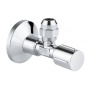 Вентиль угловой GROHE 1/2″-3/8″ для подключения смесителей, хром (22037000)