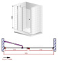 ELENA-W-B-12-100-C-Cr Душевая дверь