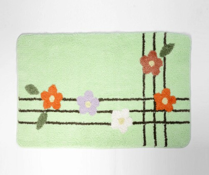 Коврик для ванной комнаты Lippe, 90х60х1 см, зеленый, BM-6505