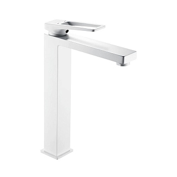 Смеситель для раковины латунь, белый S6811С