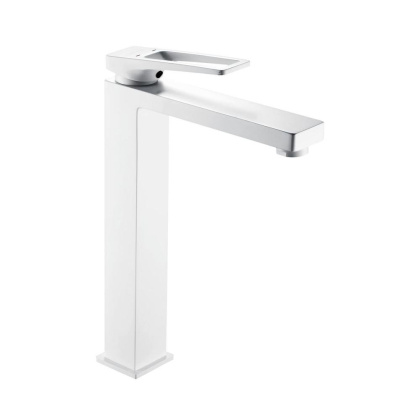 Смеситель для раковины латунь, белый S6811С