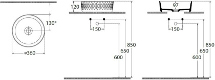 Раковина накладная Allen Brau Fantasy Romb 36 4.11033.SM розовый Раковина накладная Allen Brau Fantasy Romb 36 4.11033.SM розовый