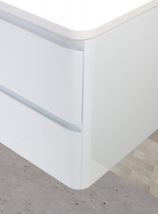 Тумба с раковиной подвесная BelBagno ALBANO 100 Rovere Vintage Bianco, раковина белая