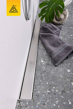 Душевой лоток 45 см Creto Uni CRE-450 UH с решеткой, хром