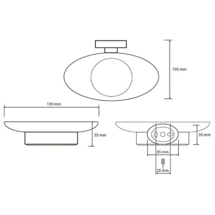 Мыльница Bemeta Oval 118408021 Хром Мыльница Bemeta Oval 118408021 Хром