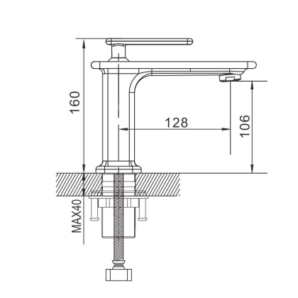 Смеситель для раковины латунь R2501F