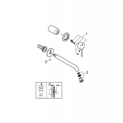 Смеситель для раковины Grohe Essence New 19967001 хром