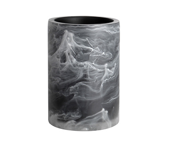 Стакан для зубных щеток Neime, 7х10,5х7 см, черно-белый, K-1928