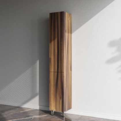 Шкаф-пенал, напольный, правый, 30 см, двери, push-to-open, орех M90CSR0306HF