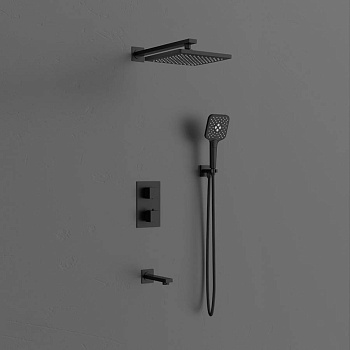 Душевой комплект Next VSFW-1N3TMB термостатический встраиваемый, трехрежимный, черный