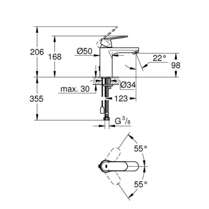 Смеситель для раковины Grohe Eurosmart Cosmopolitan 23326000 хром Смеситель для раковины Grohe Eurosmart Cosmopolitan 23326000 хром
