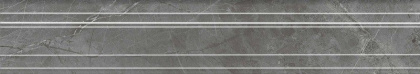Бордюр Багет Риальто серый тёмный глянцевый обрезной 40x7,3x2,7 Бордюр Багет Риальто серый тёмный глянцевый обрезной 40x7,3x2,7