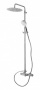 LEAF-CVDA-30-L-01 Душевая стойка телескопическая, с изливом с верхним и ручным душем, верхний душ диаметр 230 мм АБС пластик, исполнение Хром