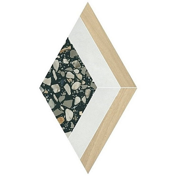 Декор фигурный ID137 Toscana черный ,белый ,бежевый (0,3см*0,17см*0,9мм) (10шт/0,051м2) , шт