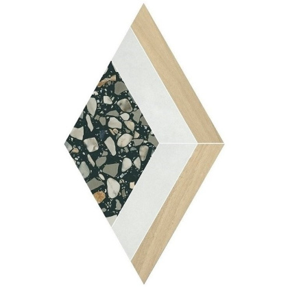 Декор фигурный ID137 Toscana черный ,белый ,бежевый (0,3см*0,17см*0,9мм) (10шт/0,051м2) , шт