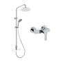 Сет с душевой стойкой System Rain и Flo S