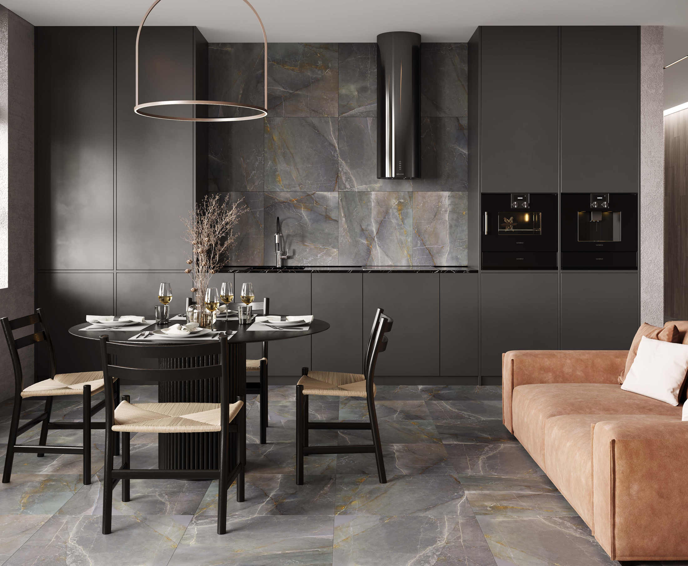 Керамогранит Laparet Shade темно-серый 60х60 (4шт_1,44м2), м2