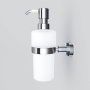 Стеклянный диспенсер Sense L для жидкого мыла с настенным держателем, 19,5х6,8х12,6 см, хром, A7436900