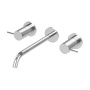 LEAF-BLI3L-20-L-SS Смеситель для раковины встраиваемый, на три отверстия с тонкими ручками Исполнение: Sunset 