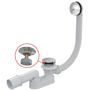 Сифон для ванны CLICK/CLACK, металл Сифон для ванны CLICK/CLACK, металл