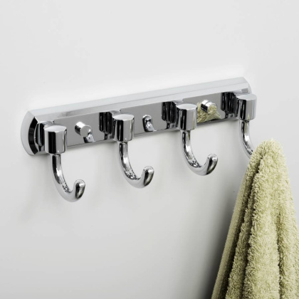 Крючки для ванной комнаты Oder настенные, 23,5х6,6х7,4 см, хром, K-3074