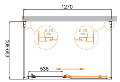 Душевой уголок CEZARES MOLVENO-AH-12