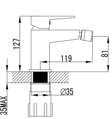 Смеситель для биде OMNIRES FRESH FR7120CR (хром)