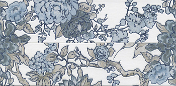 Бордюр VT\A491\11037R Жардим Синий/Голубой/Белый (30см*7,2см*9мм) (20шт/0,432м2) Флора 1, шт