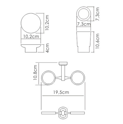 K-28126 Держатель стакана и мыльницы K-28126 Держатель стакана и мыльницы